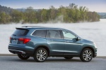 Picture of a 2016 Honda Pilot AWD in Steel Sapphire Metallic from a rear right three-quarter perspective