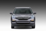 Picture of a 2017 Honda Pilot in Modern Steel Metallic from a frontal perspective