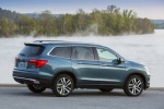 Picture of a 2017 Honda Pilot AWD in Steel Sapphire Metallic from a rear right three-quarter perspective