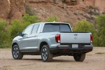 Picture of a 2017 Honda Ridgeline AWD in Lunar Silver Metallic from a rear left perspective