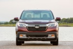 Picture of a 2019 Honda Ridgeline AWD in Deep Scarlet Pearl from a frontal perspective