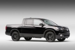 Picture of a 2019 Honda Ridgeline Black Edition AWD in Crystal Black Pearl from a front right three-quarter perspective