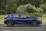 Picture of a 2018 Infiniti QX30S in Ink Blue from a side perspective