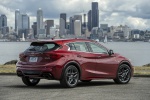 Picture of a 2019 Infiniti QX30S in Magnetic Red from a rear right perspective