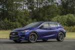 Picture of a 2019 Infiniti QX30S in Ink Blue from a front left three-quarter perspective