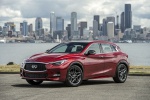 Picture of a 2019 Infiniti QX30S in Magnetic Red from a front left perspective