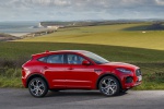 Picture of a 2018 Jaguar E-Pace P300 R-Dynamic AWD in Firenze Red Metallic from a right side perspective