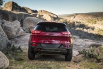 Picture of a 2017 Jeep Cherokee Trailhawk 4WD in Deep Cherry Red Crystal Pearlcoat from a rear perspective