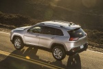 Picture of a 2017 Jeep Cherokee Limited 4WD in Billet Silver Metallic Clearcoat from a rear left three-quarter perspective