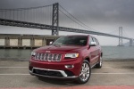 Picture of a 2016 Jeep Grand Cherokee Summit 4WD in Deep Cherry Red Crystal Pearlcoat from a front left three-quarter perspective