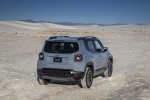 Picture of a 2016 Jeep Renegade Trailhawk 4WD in Glacier Metallic from a rear right perspective
