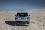 Picture of a 2017 Jeep Renegade Trailhawk 4WD in Glacier Metallic from a rear perspective