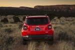 Picture of a 2017 Jeep Renegade Latitude 4WD in Colorado Red from a rear perspective