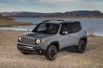 Picture of a 2017 Jeep Renegade Trailhawk 4WD in Glacier Metallic from a front left three-quarter perspective