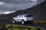 Picture of a 2015 Land Rover Discovery Sport HSE Luxury in Indus Silver Metallic from a rear left three-quarter perspective
