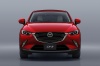 Picture of a 2016 Mazda CX-3 in Soul Red Metallic from a frontal perspective