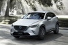 Picture of a 2016 Mazda CX-3 in Crystal White Pearl Mica from a front left perspective
