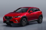 Picture of a 2017 Mazda CX-3 in Soul Red Metallic from a front left three-quarter perspective