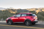 Picture of a 2017 Mazda CX-3 in Soul Red Metallic from a rear left three-quarter perspective