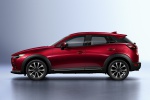 Picture of a 2019 Mazda CX-3 in Soul Red Crystal Metallic from a left side perspective