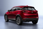 Picture of a 2019 Mazda CX-3 in Soul Red Crystal Metallic from a rear left perspective
