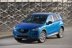 Picture of a 2014 Mazda CX-5 in Sky Blue Mica from a front left top perspective