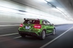 Picture of a driving 2019 Mercedes-AMG GLA 45 4MATIC from a rear right perspective