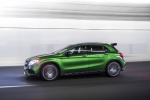 Picture of a driving 2019 Mercedes-AMG GLA 45 4MATIC from a left side perspective