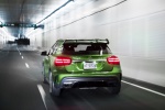Picture of a driving 2019 Mercedes-AMG GLA 45 4MATIC from a rear perspective