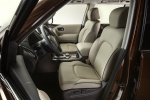 Picture of a 2017 Nissan Armada Platinum's Front Seats in Almond