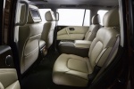 Picture of a 2017 Nissan Armada Platinum's Rear Seats in Almond