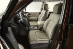 Picture of a 2019 Nissan Armada Platinum's Front Seats in Almond