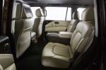 Picture of a 2019 Nissan Armada Platinum's Rear Seats in Almond