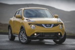 Picture of a 2016 Nissan Juke SL AWD in Solar Yellow from a frontal perspective