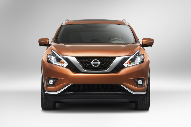 Picture of a 2015 Nissan Murano in Pacific Sunset Metallic from a frontal perspective