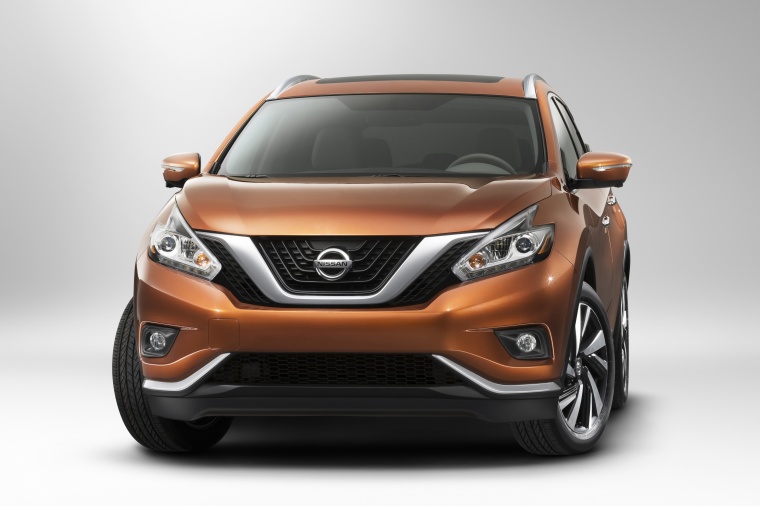 Picture of a 2017 Nissan Murano in Pacific Sunset Metallic from a front left perspective