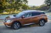 Picture of a 2018 Nissan Murano Platinum AWD in Pacific Sunset Metallic from a front left three-quarter perspective