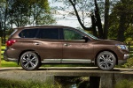 Picture of a 2019 Nissan Pathfinder Platinum 4WD in Mocha Almond Pearl from a right side perspective