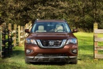 Picture of a 2019 Nissan Pathfinder Platinum 4WD in Mocha Almond Pearl from a frontal perspective
