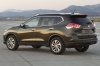 Picture of a 2014 Nissan Rogue SL AWD in Super Black from a rear left three-quarter perspective