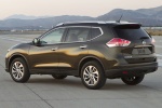 Picture of a 2015 Nissan Rogue SL AWD in Super Black from a rear left three-quarter perspective