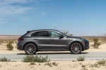 Picture of a 2015 Porsche Macan Turbo in Agate Gray Metallic from a side perspective