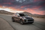 Picture of a 2015 Porsche Macan Turbo in Agate Gray Metallic from a front right three-quarter perspective