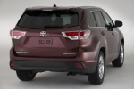 Picture of a 2014 Toyota Highlander Limited AWD in Ooh La La Rouge Mica from a rear right perspective