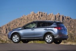 Picture of a 2014 Toyota RAV4 in Shoreline Blue Pearl from a rear left three-quarter perspective