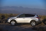 Picture of a 2015 Toyota RAV4 XLE in Classic Silver Metallic from a side perspective