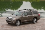 Picture of a 2016 Toyota Sequoia in Pyrite Mica from a front left perspective