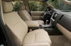 Picture of a 2017 Toyota Sequoia's Front Seats in Sand Beige
