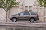 Picture of a 2017 Toyota Sequoia in Pyrite Mica from a left side perspective