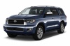 Picture of a 2019 Toyota Sequoia in Shoreline Blue Pearl from a front left three-quarter perspective